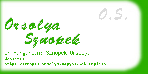 orsolya sznopek business card